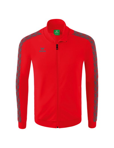 Erima Sportjacke Essential Team Tracktop - bequem, Rippbündchen, Seitentaschen - rot/grau Herren